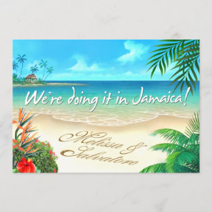 Invitation Melissa Exotic Beach mariage jamaïcain