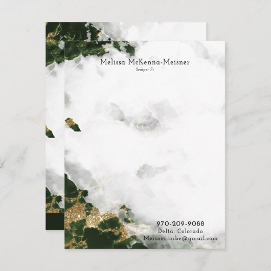 Invitation Melissa Flat Card 2 (Devant / Derrière)