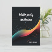 Invitation mélodie de musique colorée (Debout devant)