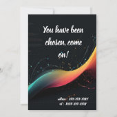 Invitation mélodie de musique colorée (Dos)