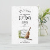 Invitation Melodies Enchantant : Violon de fête d'anniversair (Debout devant)