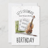 Invitation Melodies Enchantant : Violon de fête d'anniversair (Dos)