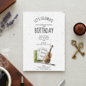 Invitation Melodies Enchantant : Violon de fête d'anniversair