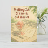 Invitation Melting Ice Cream & Old Stories – Warm Summer card (Debout devant)