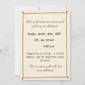 Invitation Melting Ice Cream & Old Stories – Warm Summer card (Dos)