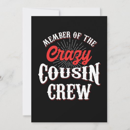 Invitation Membre Du Crazy Cousin Crew Frère Soeur Gif (Devant)