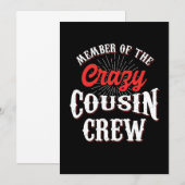 Invitation Membre Du Crazy Cousin Crew Frère Soeur Gif (Devant / Derrière)