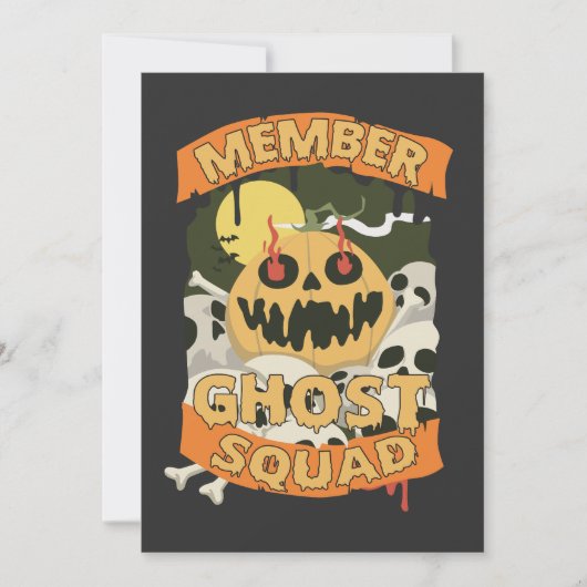 Invitation Membre Ghost Squad Funny Matching Cousin Halloween (Devant)