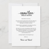 Invitation Même Amour Cute Coeur Downsize Photo Mariage (Dos)