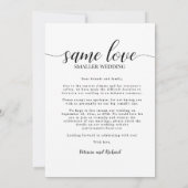 Invitation Même amour, mariage plus petit, réduction de maria (Dos)