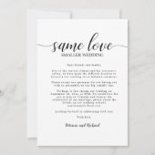 Invitation Même amour, mariage plus petit, réduction de maria (Devant)