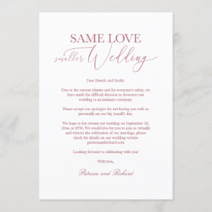 Invitation Même amour Mariage plus petit réduire Mariage élég
