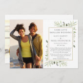 Invitation Même Amour Télédimensionné Micro Mariage Faire-par (Devant / Derrière)