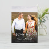 Invitation Même Amour Télédimensionner Mariage Photo Faire-pa (Debout devant)
