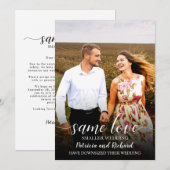Invitation Même Amour Télédimensionner Mariage Photo Faire-pa (Devant / Derrière)