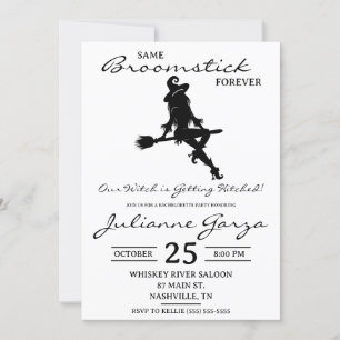 Invitation Même balai pour toujours ! Enterrement de vie de j