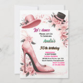 Invitation Même Chaussure élégant Adulte Dames nuit 30e Anniv (Devant)