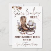 Invitation Même Cowboy Pour Toujours ! Bachelorette Weekend P (Devant)
