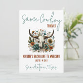 Invitation Même Cowboy Pour Toujours ! Bachelorette Weekend P (Debout devant)