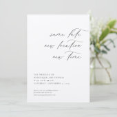 Invitation Même date Nouveau lieu Nouvelle heure Changement d (Debout devant)