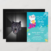 Invitation Mème de loup de folie (Devant / Derrière)