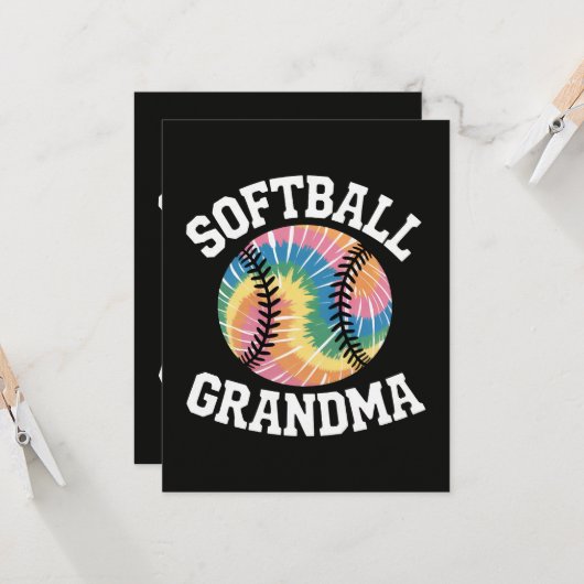 Invitation Mémé de softball (Devant/Arrière en situation)