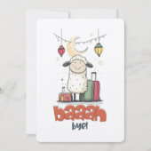 Invitation Mème d'Eid Mouton Drôle LOL HAHA | Baaah Au revoir (Devant)