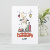 Invitation Mème d'Eid Mouton Drôle LOL HAHA | Baaah Au revoir (Debout devant)