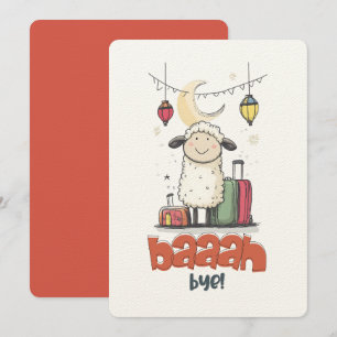 Invitation Mème d'Eid Mouton Drôle LOL HAHA   Baaah Au revoir