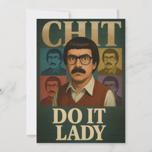 Invitation Mème Do It Lady – Création de citation rétro drôle (Devant)