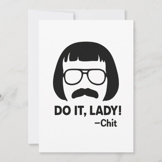 Invitation Mème Do It Lady – Création de citation rétro drôle (Devant)