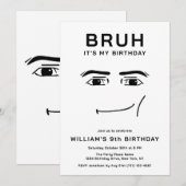 Invitation Mème drôle de jeu vidéo pour les 9 ans d'un garçon (Devant / Derrière)