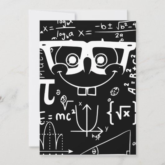 Invitation mème drôle djokes visage heureux maths (Devant)