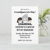 Invitation Mémé Grand-mère Mignonne Mamie (Debout devant)