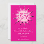 Invitation Mème personnalisé rose 67 (Devant)