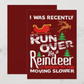Invitation Mémé S'est Fait Renverser Par Un Renne Noël Alors  (Devant / Derrière)