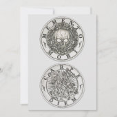 Invitation Memento Mori Carpe Diem Argent Round (Devant)