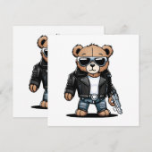 Invitation Mèmes Teddy mignons (Devant / Derrière)