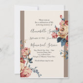 Invitation mémoire d'amour adorée (Devant)