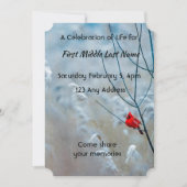 Invitation Mémoire Photo Cardinal Rouge Gardé (Devant)