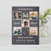 Invitation Mémorial 5 Photo Collage Célébration De La Vie (Debout devant)