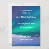 Invitation Mémorial aurora boréale (Dos)