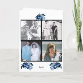 Invitation Memorial Blue Oubliez-moi pas Floral Photo Program (Dos)