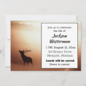 Invitation Mémorial Bull Elk Silhouette (Dos)