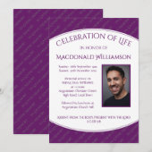 Invitation Mémorial | CÉLÉBRATION DE LA VIE | PRIÈRE funérair (Devant / Derrière)