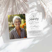 Invitation Mémorial chrétien Croix funéraire Photo