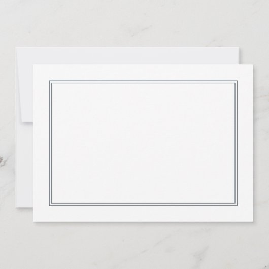 Invitation Memorial Classic Simple Chic Elegant Frame (Dos)