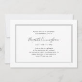 Invitation Memorial Classic Simple Chic Elegant Frame (Devant)