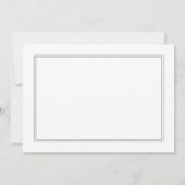 Invitation Memorial Classic Simple Chic Elegant Frame (Dos)