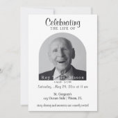 Invitation Mémorial classique célébrant l'invitation à la vie (Devant)